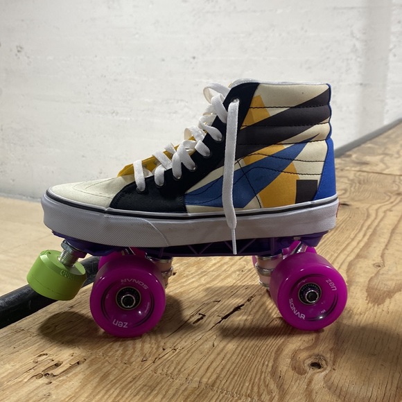 Custom MoMA Vans Roller Skates Mens 7.0/Women’s 8.5 - Picture 6 of 11